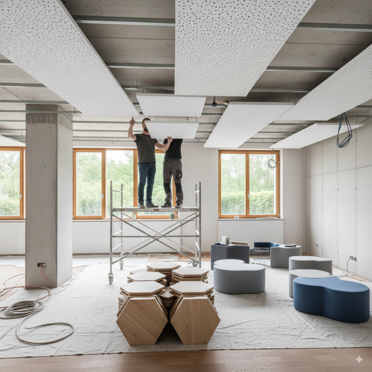 Pose de faux plafonds acoustiques et décoratifs à Sanary-sur-Mer : qualité, isolation, esthétisme